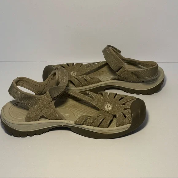 Keen Rose Sandals Taupe Women’s Size 8 Reinforced Toe Hiking - Picture 3 of 7